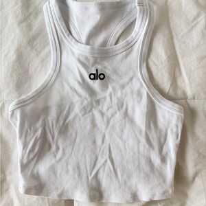 ALO Yoga White Crop Top